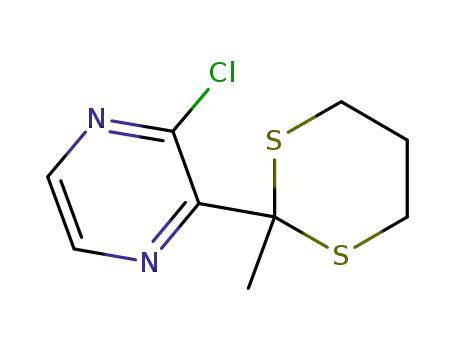 Molecular Structure of 1131041-56-9 (2-chloro-3-(2-methyl-1,3-dithian-2-yl)pyrazine)