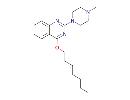 Molecular Structure of 129663-64-5 (4-Heptyloxy-2-(4-methyl-piperazin-1-yl)-quinazoline)