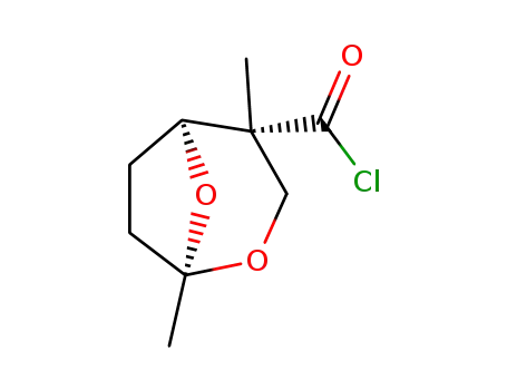 Molecular Structure of 129570-17-8 (2,8-Dioxabicyclo[3.2.1]octane-4-carbonyl chloride, 1,4-dimethyl-, (1R-exo)- (9CI))