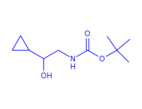 Molecular Structure of 121102-91-8 (CARBAMIC ACID, (2-CYCLOPROPYL-2-HYDROXYETHYL)-, 1,1-DIMETHYLETHYL ESTER)