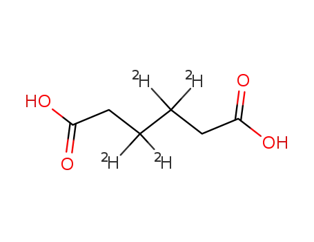 Molecular Structure of 121311-78-2 (HEXANEDIOIC-3,3,4,4-D4 ACID)