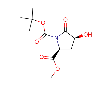Molecular Structure of 367966-41-4 (BOC-4-HYDROXY-5-OXO-L-PROLINE METHYL ESTER)