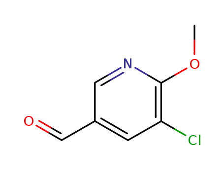 Molecular Structure of 132865-44-2 (3-CHLORO-5-FORMYL-2-METHOXYPYRIDINE)