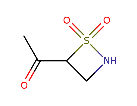 Molecular Structure of 130274-83-8 (Ethanone, 1-(1,1-dioxido-1,2-thiazetidin-4-yl)- (9CI))