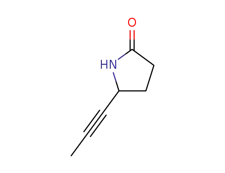 Molecular Structure of 122123-77-7 (2-Pyrrolidinone,5-(1-propynyl)-(9CI))