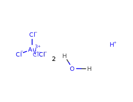 Molecular Structure of 1303-50-0 (HYDROGEN TETRACHLOROAURATE(III) TETRAHYDRATE)