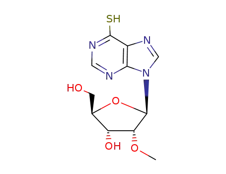 Molecular Structure of 13039-46-8 (9-(2-O-methylpentofuranosyl)-3,9-dihydro-6H-purine-6-thione)