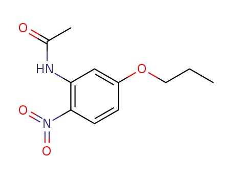 Molecular Structure of 130349-21-2 (4-PROPOXY-2-NITROACETANILINE)