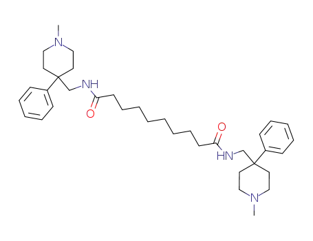 Molecular Structure of 13018-50-3 (N,N'-Bis(1-methyl-4-phenyl-4-piperidylmethyl)decanediamide)