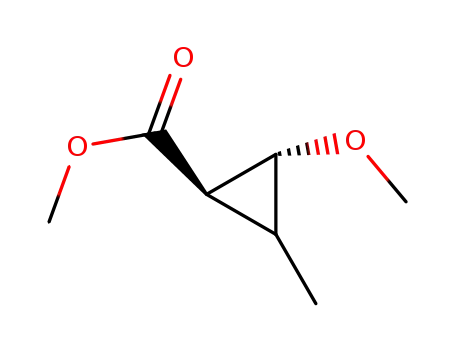 Molecular Structure of 122775-07-9 (Cyclopropanecarboxylic acid, 2-methoxy-3-methyl-, methyl ester, (1alpha,2beta,3beta)-)