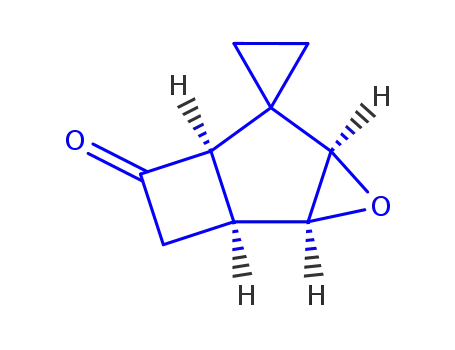 Molecular Structure of 122804-50-6 (Spiro[cyclopropane-1,5-[3]oxatricyclo[4.2.0.02,4]octan]-7-one,  (1-alpha-,2-alpha-,4-alpha-,6-alpha-)-  (9CI))