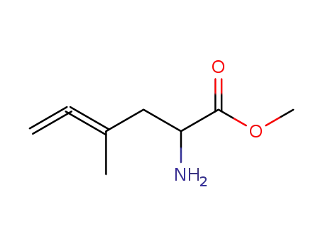 Molecular Structure of 122885-32-9 (4,5-Hexadienoic  acid,  2-amino-4-methyl-,  methyl  ester)