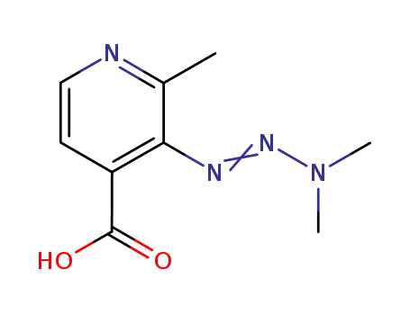 Molecular Structure of 122970-18-7 (4-Pyridinecarboxylicacid,3-(3,3-dimethyl-1-triazenyl)-2-methyl-(9CI))