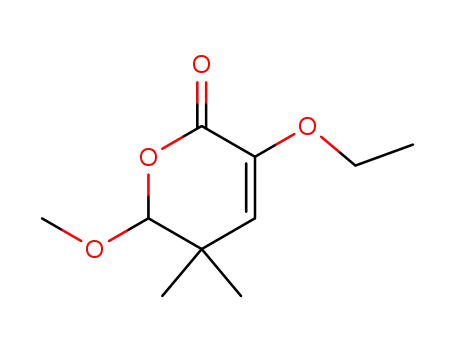 Molecular Structure of 122800-87-7 (2H-Pyran-2-one,3-ethoxy-5,6-dihydro-6-methoxy-5,5-dimethyl-(9CI))