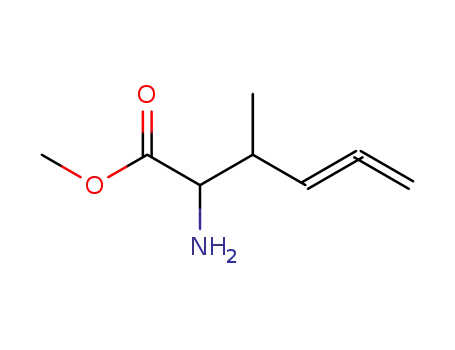 Molecular Structure of 122885-34-1 (4,5-Hexadienoic  acid,  2-amino-3-methyl-,  methyl  ester)