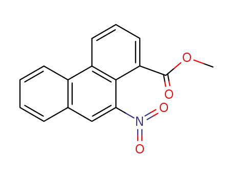 Molecular Structure of 1228-87-1 (methyl 10-nitrophenanthrene-1-carboxylate)