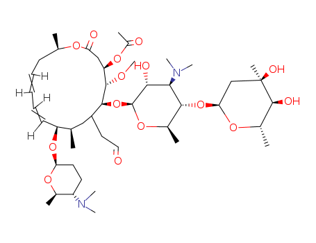 Leucomycin V,9-O-[(2R,5S,6R)-5-(dimethylamino)tetrahydro-6-methyl-2H-pyran-2-yl]-, 3-acetate