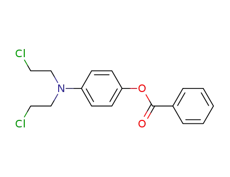 Molecular Structure of 1233-89-2 (4-[Bis(2-chloroethyl)amino]phenol benzoate)