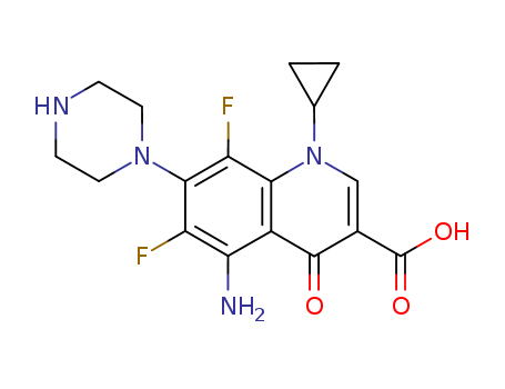 3-QUINOLINECARBOXYLIC ACID,1,4-DIHYDRO-5-AMINO-1-CYCLOPROPYL-6,8-DIFLUORO-4-OXO-7-(PIPERAZIN-1-YL)-