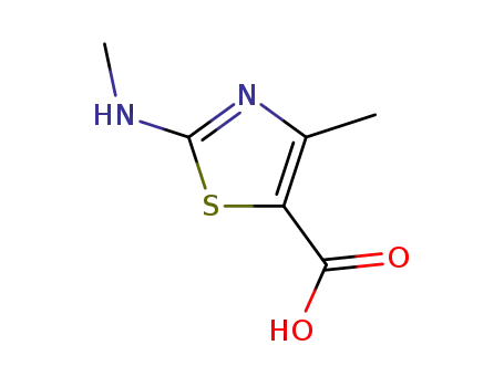 Molecular Structure of 110859-69-3 (4-METHYL-2-METHYLAMINO-THIAZOLE-5-CARBOXYLIC ACID)