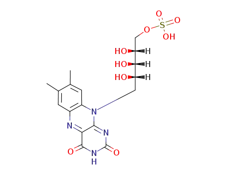 Molecular Structure of 1107-62-6 (riboflavin 5'-sulfate)
