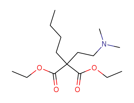 Molecular Structure of 1112-20-5 (diethyl butyl[2-(dimethylamino)ethyl]propanedioate)