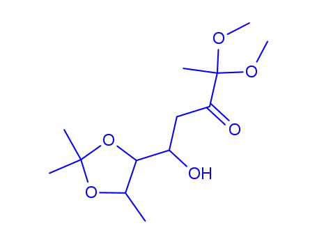 ribo-2,3-Octodiulose, 1,4,8-trideoxy-6,7-O-(1-methylethylidene)-, 2-(dimethyl acetal)