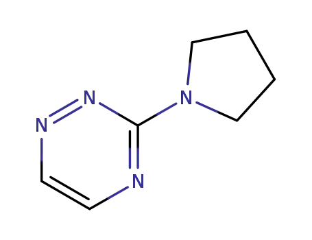 Molecular Structure of 110829-36-2 (1,2,4-Triazine,3-(1-pyrrolidinyl)-)