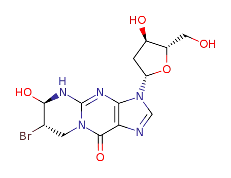 (6R,7R)-7-bromo-3-(2-deoxy-beta-D-erythro-pentofuranosyl)-6-hydroxy-4,6,7,8-tetrahydropyrimido[1,2-a]purin-10(3H)-one