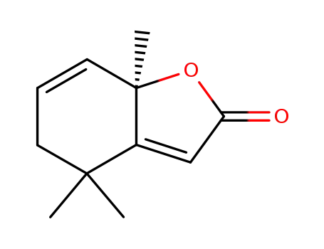 Molecular Structure of 17063-17-1 (5,7aα-Dihydro-4,4,7a-trimethylbenzofuran-2(4H)-one)