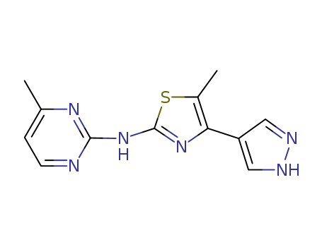 1235318-89-4,2-PyriMidinaMine,4-Methyl-N-[5-Methyl-4-(1H-pyrazol-4-yl)-2-thiazolyl]-,2-PyriMidinaMine,4-Methyl-N-[5-Methyl-4-(1H-pyrazol-4-yl)-2-thiazolyl]-;5-methyl-N-(4-methylpyrimidin-2-yl)-4-(1H-pyrazol-4-yl)thiazol-2-amine;4-methyl-N-[5-methyl-4-(1H-pyrazol-4-yl)-2-thiazolyl]-2-Pyrimidinamine;ADX88178
