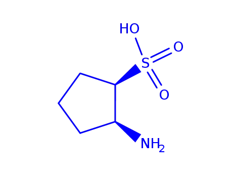 Molecular Structure of 114850-07-6 (Cyclopentanesulfonic acid, 2-amino-, cis- (9CI))