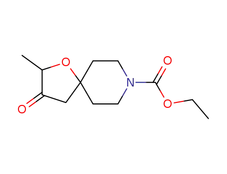 Molecular Structure of 123319-30-2 (8-(ETHOXYCARBONYL)-2-METHYL-1-OXA-8-AZASPIRO[4,5]-DECAN-3-ONE)