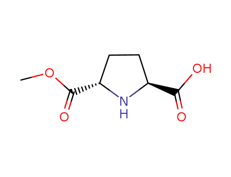 Molecular Structure of 111138-65-9 (2,5-Pyrrolidinedicarboxylicacid,monomethylester,(2S-trans)-(9CI))
