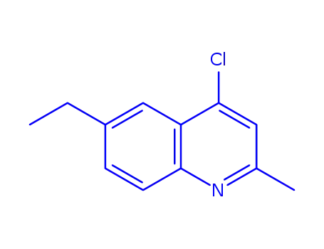 Molecular Structure of 123638-09-5 (4-CHLORO-6-ETHYL-2-METHYLQUINOLINE)