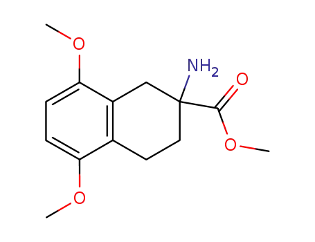 Molecular Structure of 99907-80-9 (Methyl 2-amino-5,8-dimethoxy-1,2,3,4-tetrahydronaphthalene-2-carboxylate)