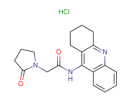1-Pyrrolidineacetamide, 2-oxo-N-(1,2,3,4-tetrahydro-9-acridinyl)-, monohydrochloride