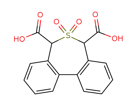 Molecular Structure of 110129-23-2 (5,7-dihydrodibenzo[c,e]thiepine-5,7-dicarboxylic acid 6,6-dioxide)