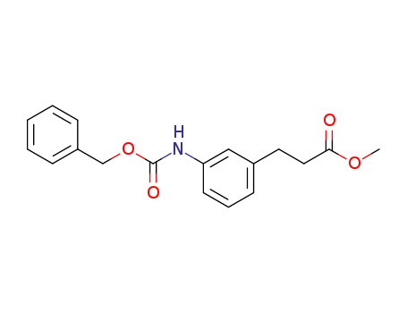 Molecular Structure of 1238-05-7 (methyl 3-(3-{[(benzyloxy)carbonyl]amino}phenyl)propanoate)