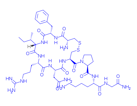Glycinamide,L-cysteinyl-L-phenylalanyl-L-isoleucyl-L-arginyl-L-asparaginyl-L-cysteinyl-L-prolyl-L-lysyl-,cyclic (1®6)-disulfide