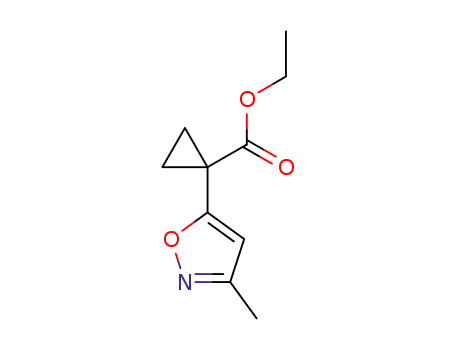 Molecular Structure of 1380090-06-1 (ethyl 1-(3-methylisoxazol-5-yl)cyclopropanecarboxylate)