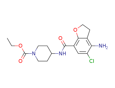 ethyl 4-[[(4-amino-5-chloro-2,3-dihydrobenzofuran-7-yl)carbonyl]amino]-1-piperidinecarboxylate