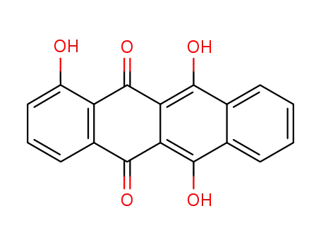 Molecular Structure of 13112-61-3 (1,6,11-trihydroxytetracene-5,12-dione)