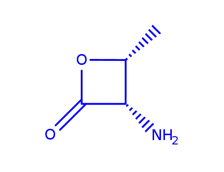 Molecular Structure of 131232-74-1 (2-Oxetanone,3-amino-4-methyl-,(3S-trans)-(9CI))