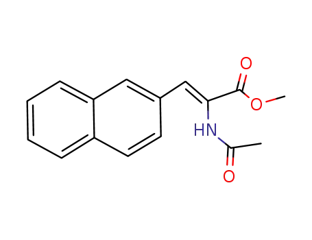 Molecular Structure of 131305-19-6 (METHYL 2-ACETAMIDO-3-(2-NAPHTHYL)PROPENOATE)