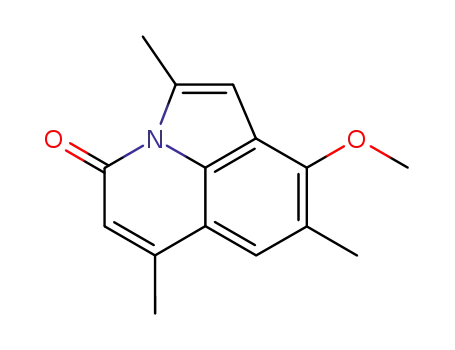 Molecular Structure of 131195-85-2 (9-methoxy-2,6,8-trimethyl-4H-pyrrolo[3,2,1-ij]quinolin-4-one)