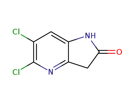 Molecular Structure of 136888-26-1 (5,6-dichloro-1H-pyrrolo[3,2-b]pyridin-2(3H)-one)