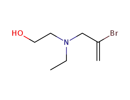 Molecular Structure of 89976-02-3 (2-[(2-bromoprop-2-en-1-yl)(ethyl)amino]ethanol)