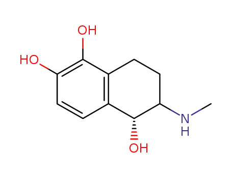 Molecular Structure of 79498-67-2 (1,2,5-Naphthalenetriol, 5,6,7,8-tetrahydro-6-(methylamino)- (9CI))