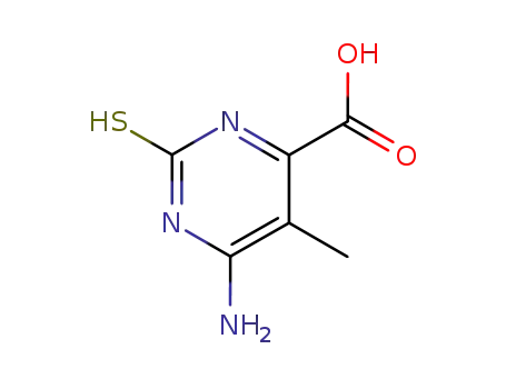 Molecular Structure of 13166-59-1 (6-amino-2-mercapto-5-methylpyrimidine-4-carboxylic acid)